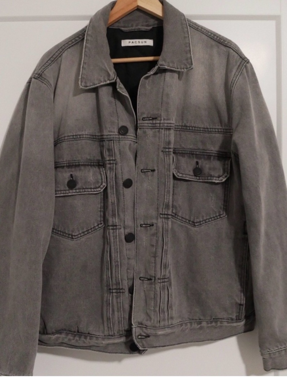 PacSun Washed Gray Men's Denim Jacket